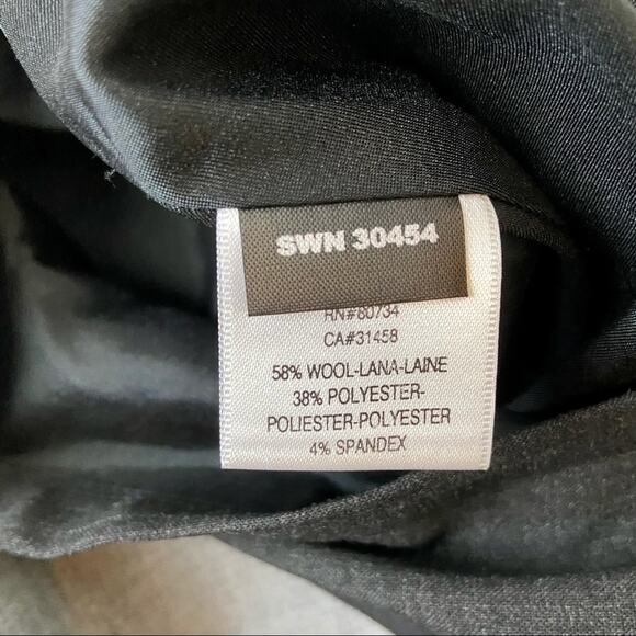 BCBGMaxAzria Black And Gray Striped Wool Mini Skirt Size 6 - Picture 7 of 7